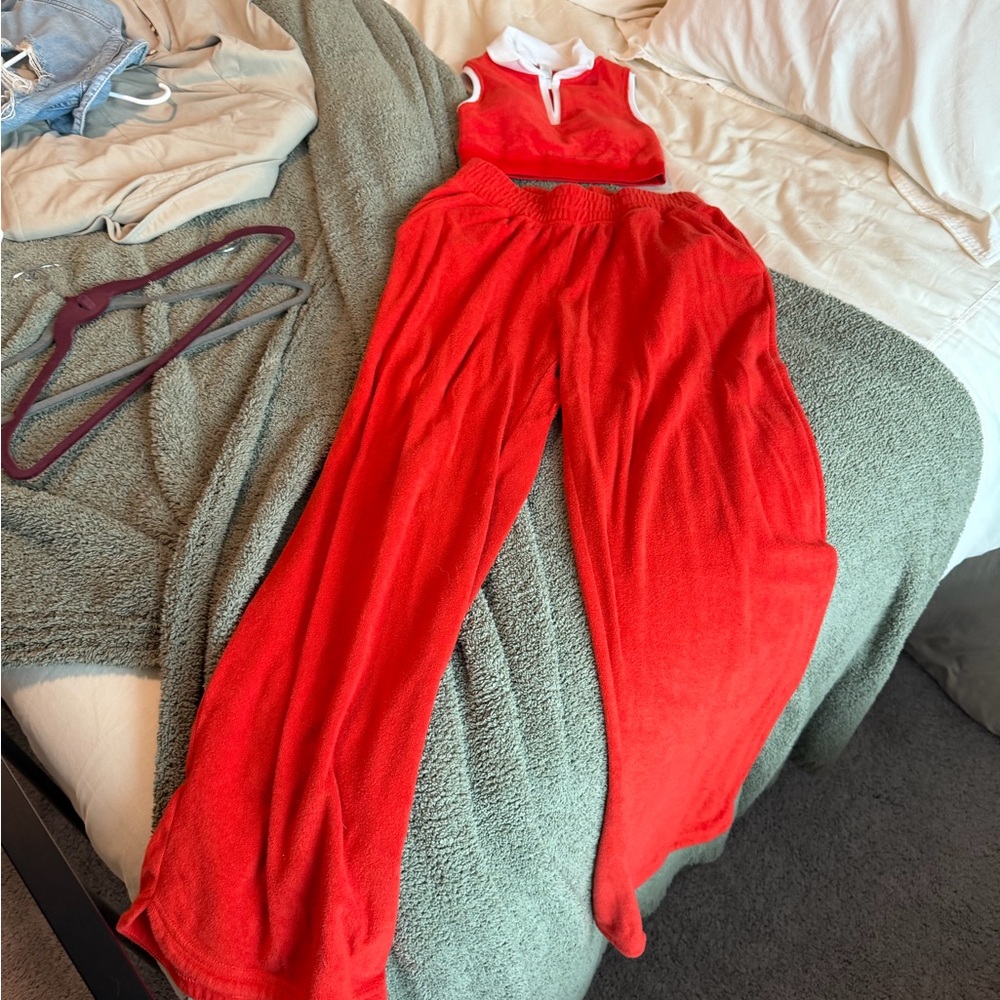 Aerie Red Track Pants & Joggers